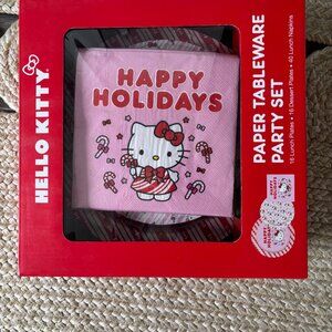 Hello Kitty Holiday Party Christmas Paper Tableware Party Set! NEW In Box 2024